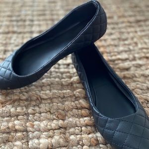 Black Quilted Slip Ons
